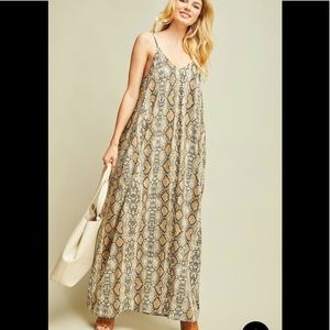 *not for sale* Entro Snake Print Maxi Dress